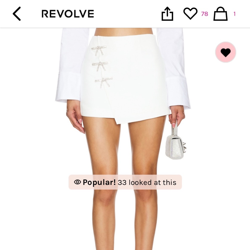 Ember mini skirt in white. By more to come